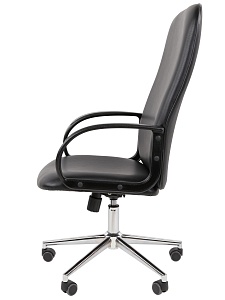 Офисное кресло CHAIRMAN 278 хром, экокожа, черный
